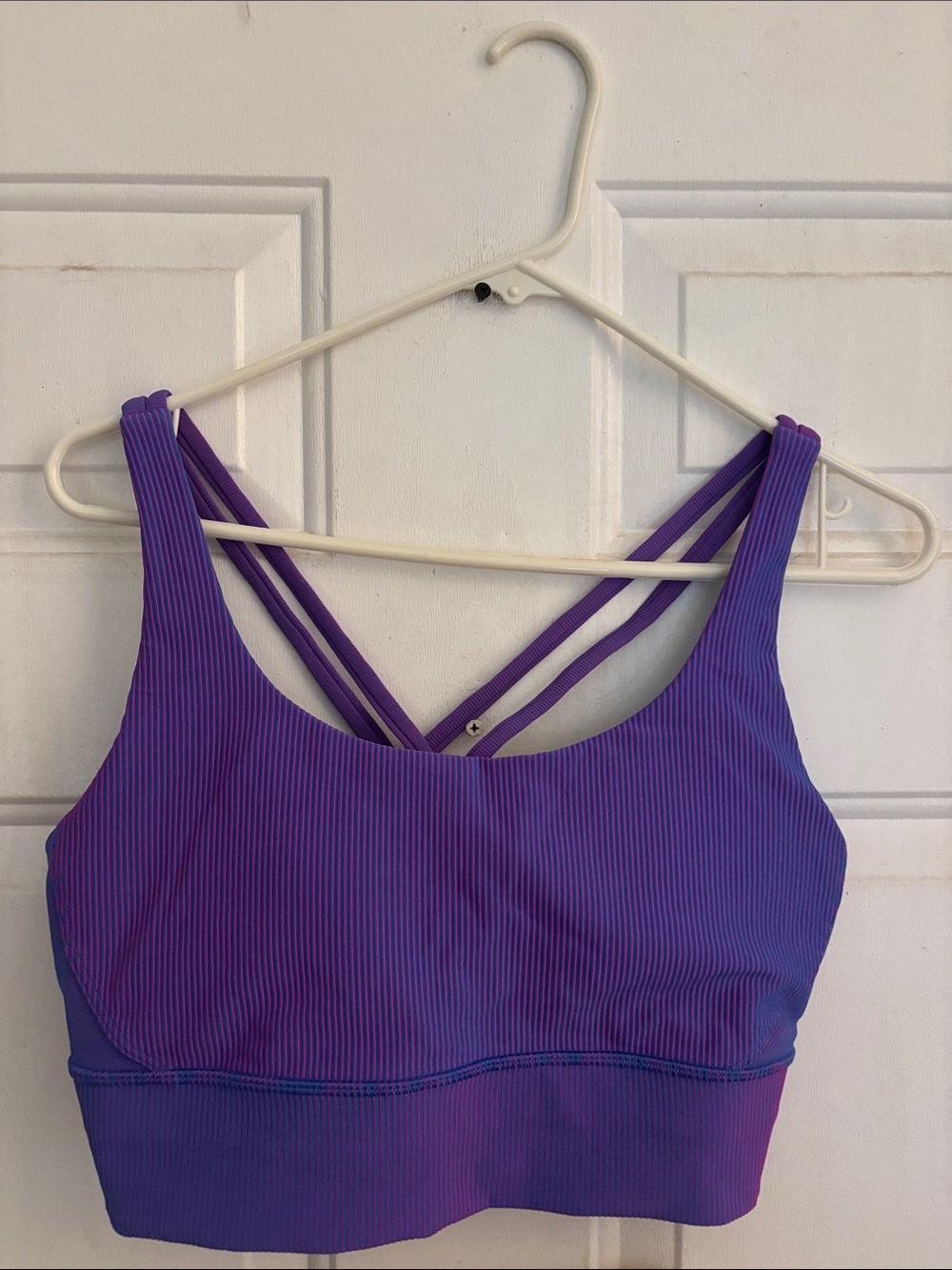 Lululemon Energy Bra Long Line *Ribbed, Psychic/ Sonic Pink, Size 14